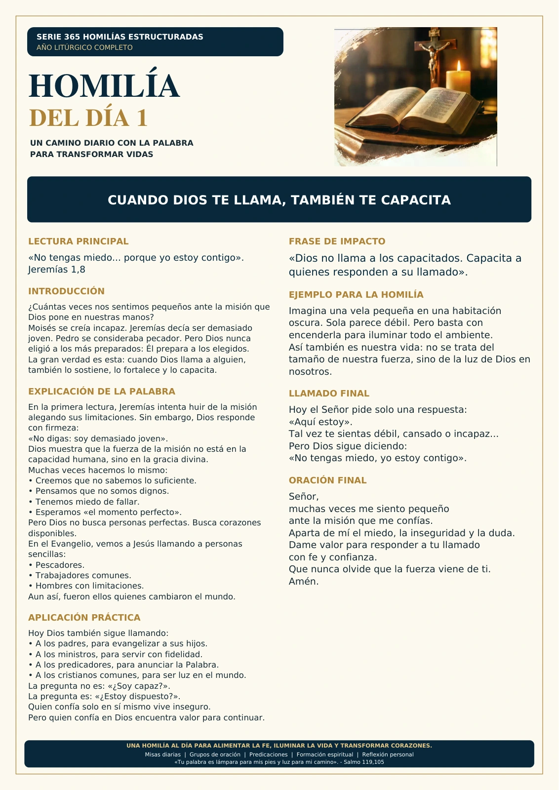 Homilía del día 1