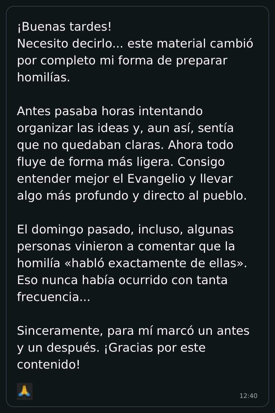 Testimonio de un lector en español