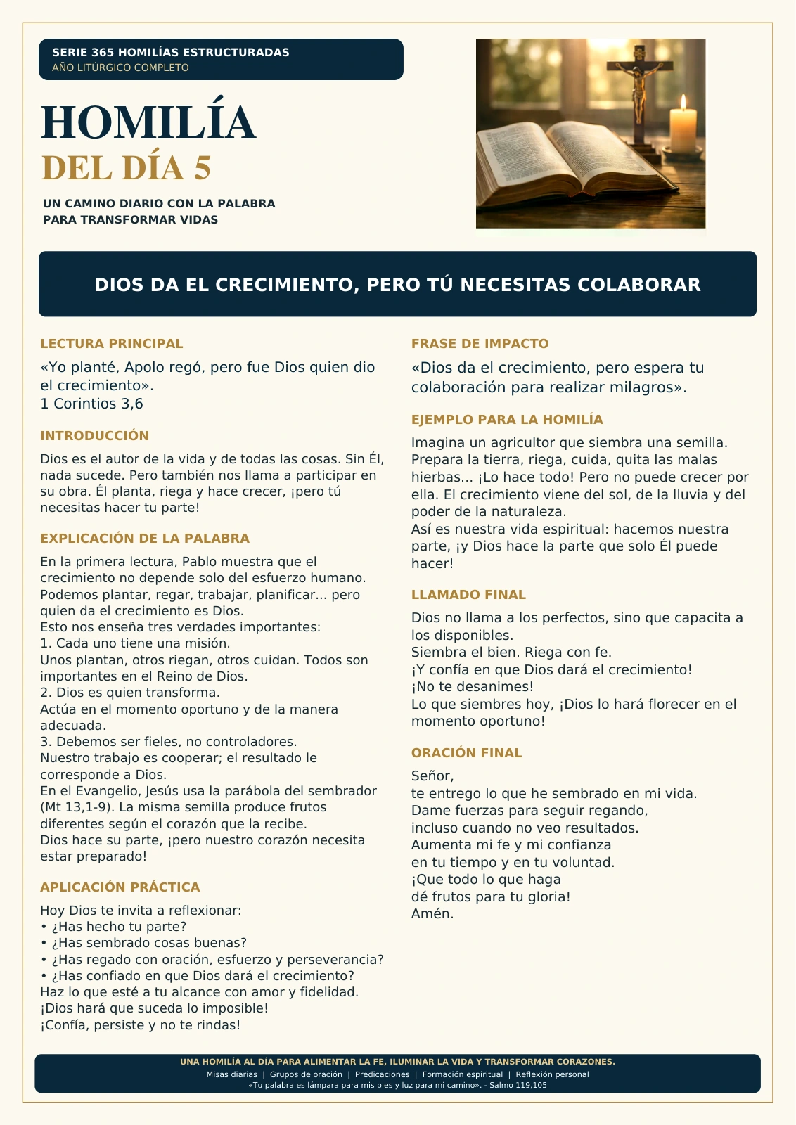 Homilía del día 5