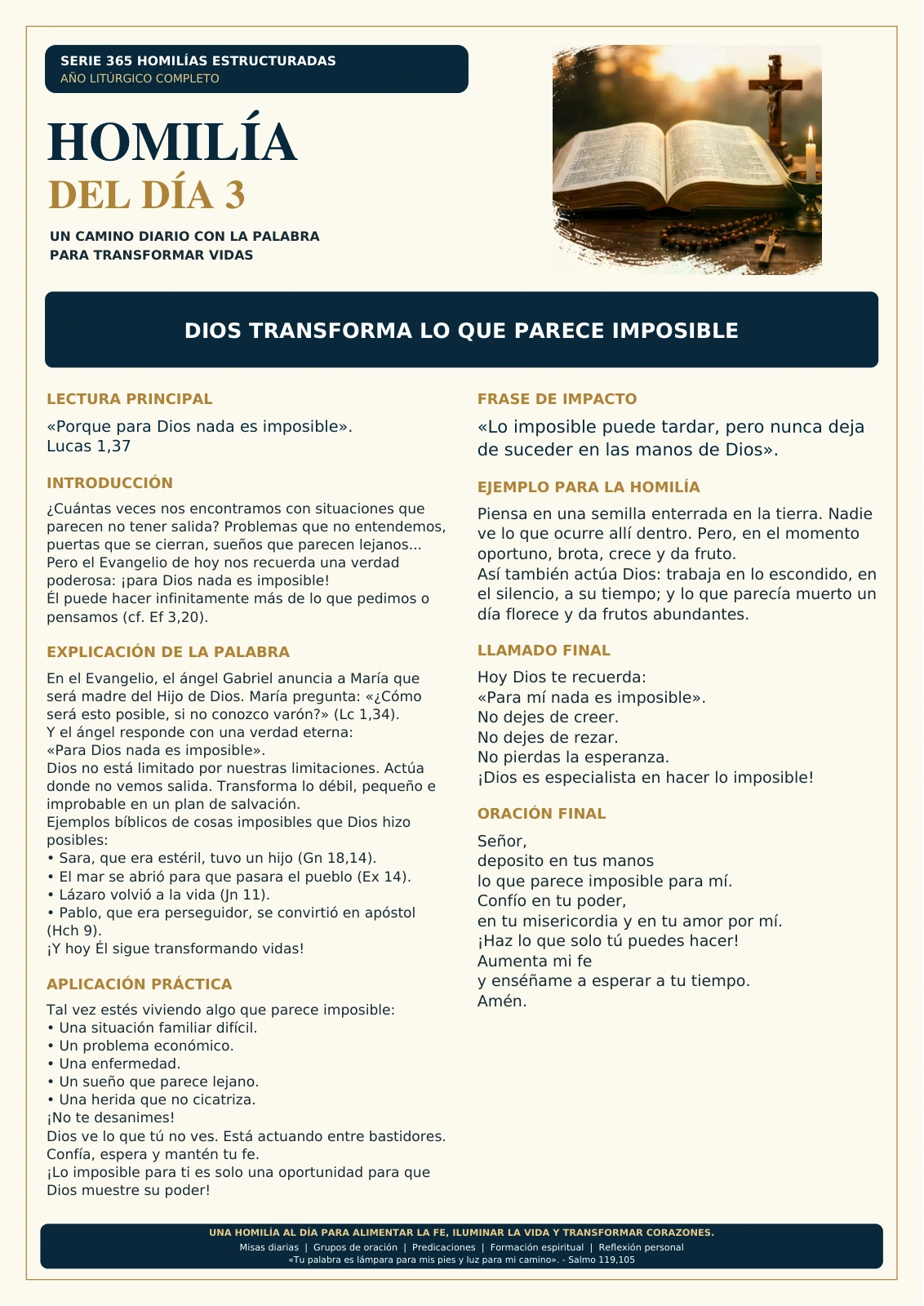 Homilía del día 3